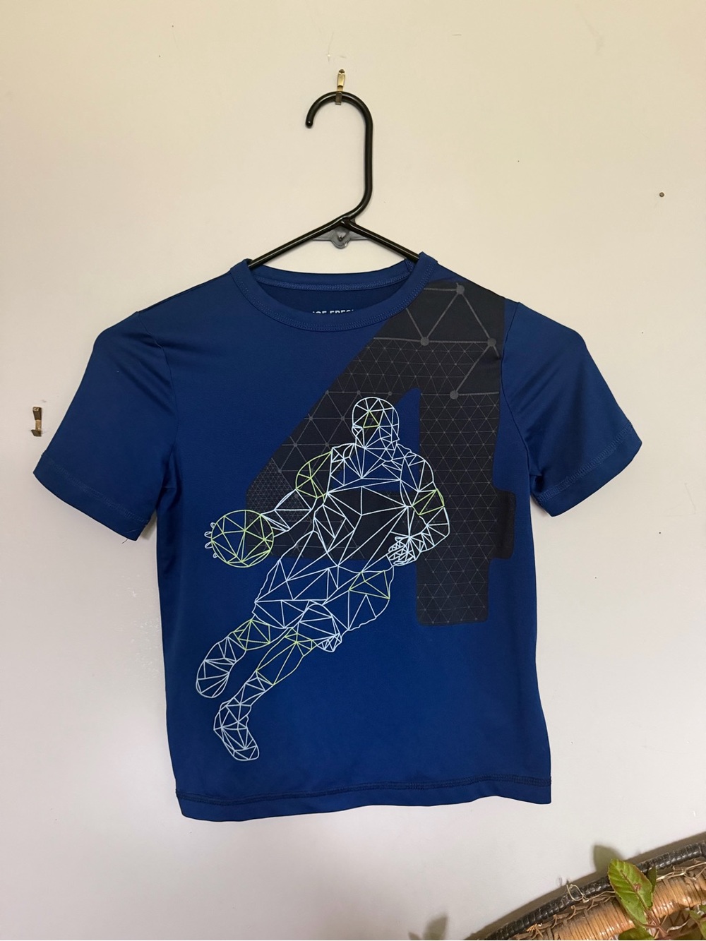 Joe Fresh Royal Blue Boys' Geometric Basketball Graphic Tee